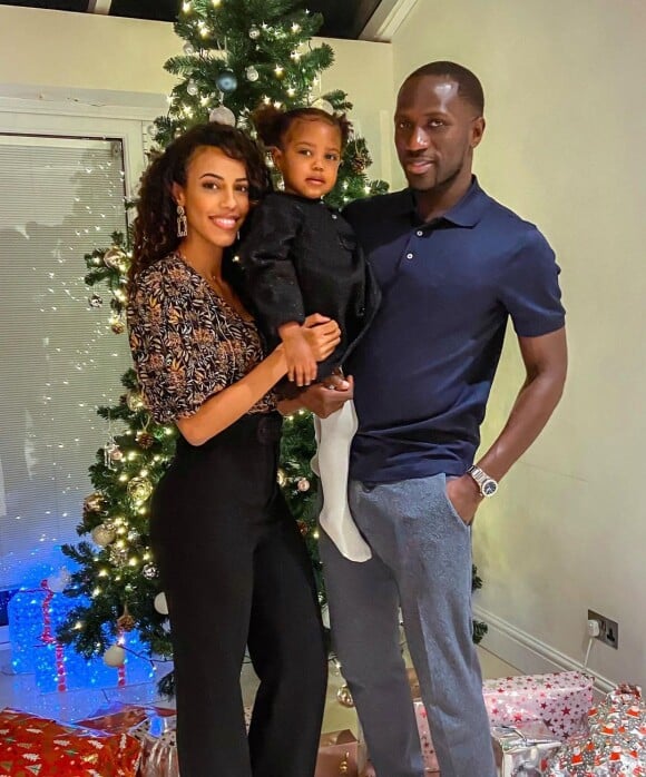 Marylou Sidibé, Moussa Sissoko et leur fille Maliya à Noël 2020