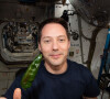 L'équipe de l'ISS (Thomas Pesquet, R. Shane Kimbrough, K. Megan McArthur, Akihiko Hoshide, Pyotr Dubrov, Mark Vande Hei) est parvenue à faire pousser des poivrons verts et rouges dans l'espace, et présente ainsi le premier tacos spatial ! © Cover Images via Zuma Press/Bestimage