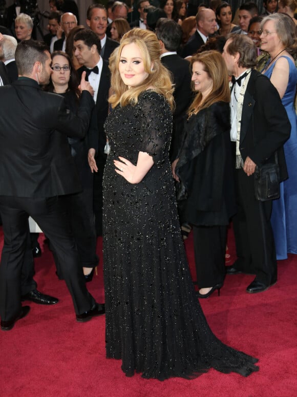 Adele (robe Jenny Packham) - 85e cérémonie des Oscars à Hollywood, le 24 février 2013. 