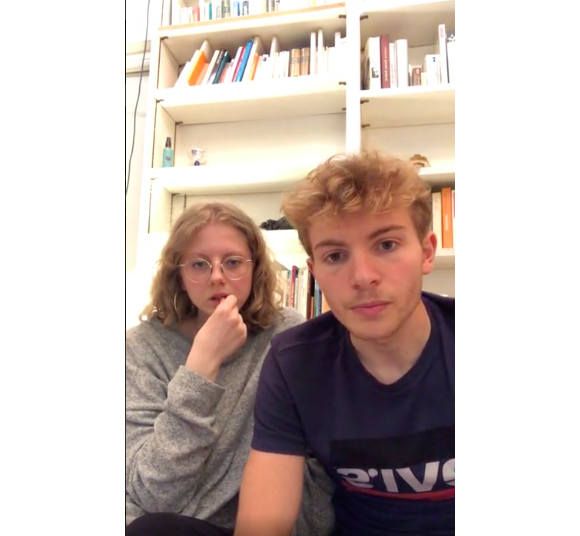 Capture d'écran d'Arthur Germain avec sa compagne Denise Daries, répondant à une session de questions sur Instagram