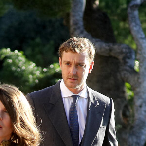 Charlotte Casiraghi, Pierre Casiraghi - Arrivées en la cathédrale de Monaco pour la messe d'action de grace avec Te Deum lors de la la fête nationale de Monaco le 19 novembre 2021. © Dominique Jacovides / Bruno Bebert / Bestimage