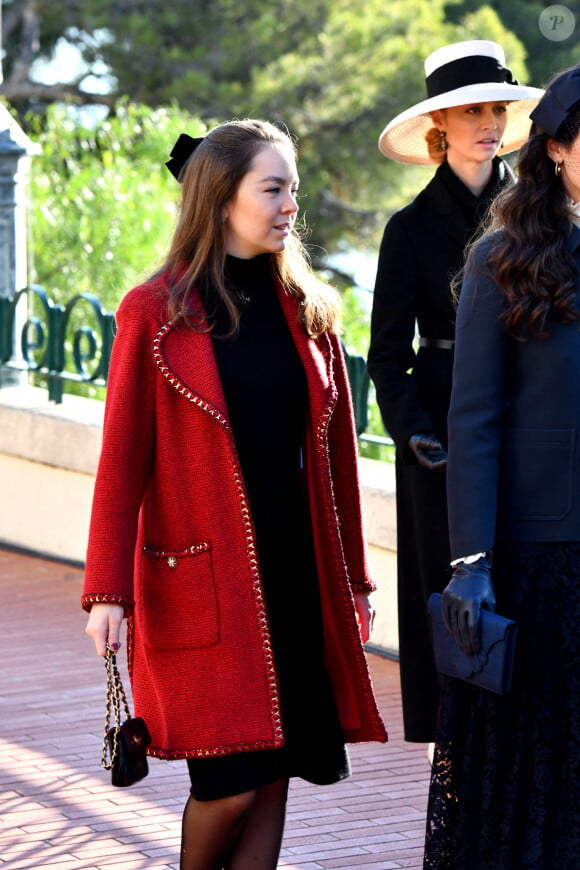 Alexandra de Hanovre, Beatrice Borromeo - Arrivées en la cathédrale de Monaco pour la messe d'action de grace avec Te Deum lors de la la fête nationale de Monaco le 19 novembre 2021. © Bruno Bebert / Dominique Jacovides / Bestimage