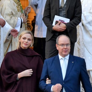 Exclusif - Ordination du nouvel archevêque de la Prinpauté de Monaco, Dominique Marie David, en présence du prince Souverain Albert II de Monaco et sa femme la princesse Charlene à Monaco le 8 mars 2019. Monseigneur Dominique Marie David remplace Monseigneur Bernard Barsi en poste à Monaco depuis l'an 2000. © Bruno Bebert / PRM / Bestimage