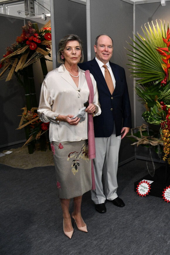 La princesse Caroline de Hanovre et le prince Albert de Monaco durant le 52e Concours International de Bouquets à Monaco © Bruno Bebert / Bestimage 