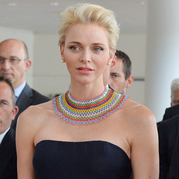 Exclusif - La princesse Charlene de Monaco - Présentation des athlètes monégasques des Jeux Olympiques de Rio de Janeiro au Yacht Club de Monaco. © Michael Alesi / Bestimage