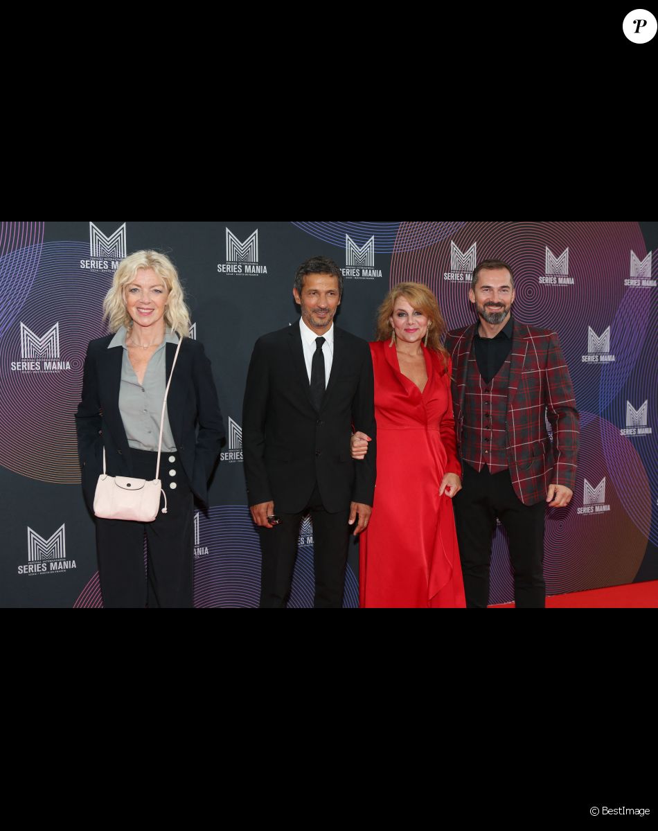 Luce Mouchel, Kamel Belgazhi, Ariane Séguillon, Franck Monsigny - Photocall de la cérémonie d'ouverture du Festival Series Mania à Lille, qui se tient du 26 août au 2 septembre. Le 26 août 2021