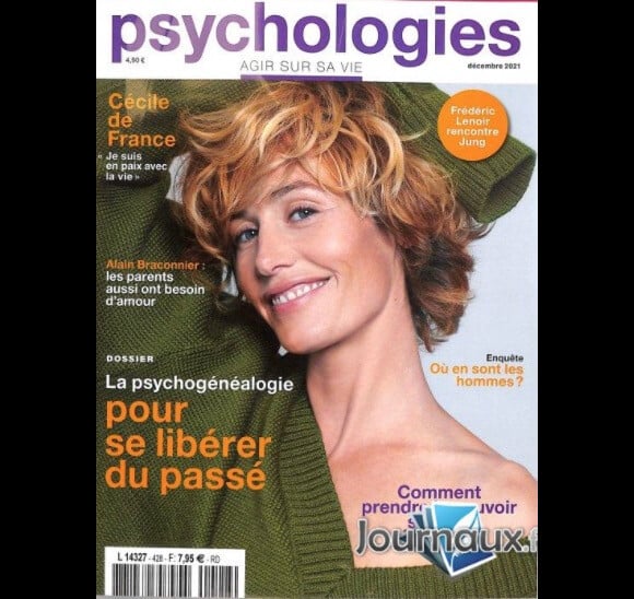 Retrouvez l'interview intégrale de Cécile de France dans le magazine Psychologies, n° 428 du 23 novembre 2021.