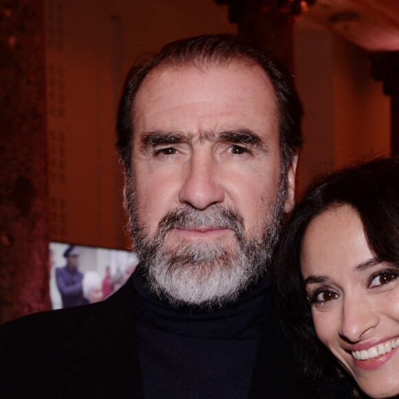 Eric Cantona et sa femme Rachida Brakni lors de la soirée de gala de la 18ème édition du "Dîner de la mode du Sidaction" au Pavillon Cambon Capucines - Potel et Chabot à Paris, France, le 23 janvier 2020. © Rachid Bellak/Bestimage
