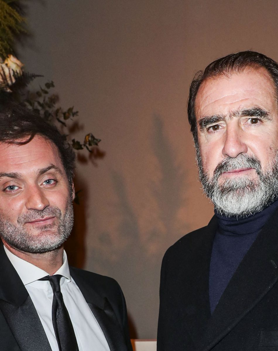 Augustin Trappenard et Eric Cantona lors de la soirée de gala de la 18ème édition du "Dîner de la mode du Sidaction" au Pavillon Cambon Capucines - Potel et Chabot à Paris, France, le 23 janvier 2020. © Olivier Borde/Bestimage