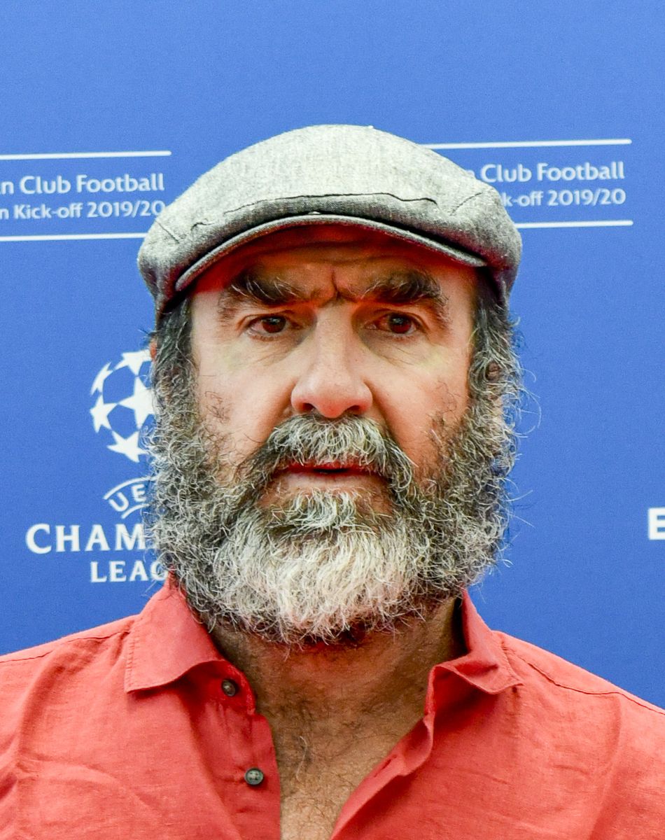 Eric Cantona au photocall de la cérémonie du tirage au sort de la phase de poules de l'édition 2019-2020 de la Ligue des Champions à Monaco, le 29 août 2019.