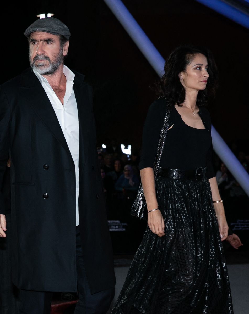 Eric Cantona et sa femme Rachida Brakni au photocall de la cérémonie d'ouverture de la 18ème édition du Festival International du Film de Marrakech (FIFM), le 29 novembre 2019. © Romuald Meigneux/Bestimage