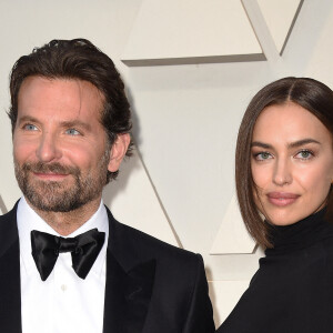 Bradley Cooper et sa compagne Irina Shayk lors du photocall des arrivées de la 91e cérémonie des Oscars 2019 au théâtre Dolby à Hollywood, Los Angeles. Le 24 février 2019. @Lionel Hahn/ABACAPRESS.COM