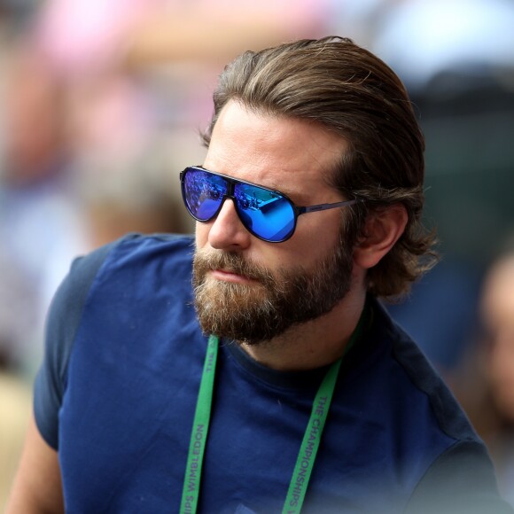 Bradley Cooper au Tournoi de Wimbledon le 8 juillet 2016. Photo de PA Wire/ABACAPRESS. COM