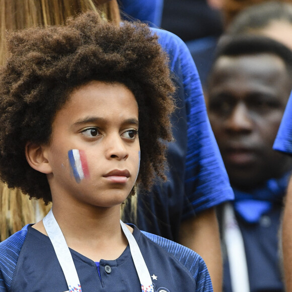 Ethan Mbappé (frère de Kylian Mbappé) - Célébrités dans les tribunes lors du match de coupe du monde opposant la France au Danemark au stade Loujniki à Moscou, Russia, le 26 juin 2018. Le match s'est terminé par un match nul 0-0. © Pierre Perusseau/Bestimage
