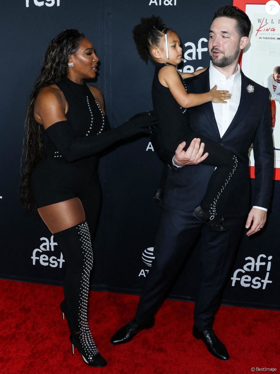 Serena Williams, Alexis Olympia Ohanian Jr., Alexis Ohanian À La Première Du Film &Amp;Quot;King Richard&Amp;Quot; À Los Angeles, Le 14 Novembre 2021.