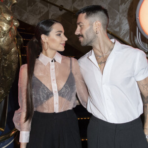 Jade Leboeuf (la fille de l'ex-footballeur F.Leboeuf) et son mari Stéphane Rodrigues lors de la soirée de la grande finale du concours Top Model International au Lido à Paris, France, le 19 janvir 2020. © Pierre Perrussau/Bestimage