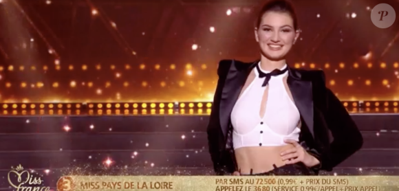 Miss Pays de la Loire 2021 : Line Carvalho, 20 ans, 1,78 m, prépa scientifique. Election Miss France 2022 sur TF1, le 11 décembre 2021.