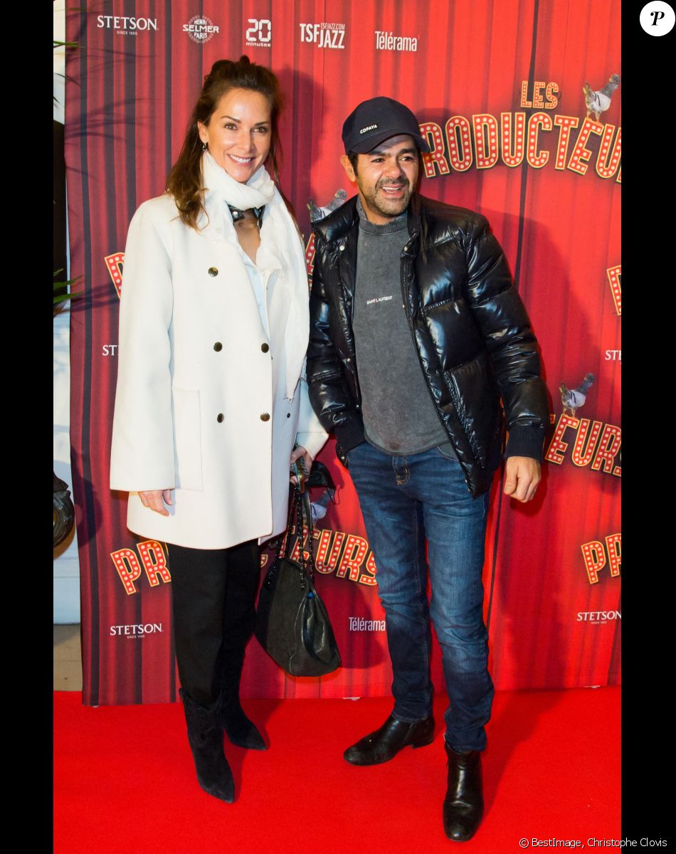 Jamel Debbouze et son épouse Mélissa Theuriau assistent à la soirée de gala à l'occasion de la première de la pièce "Les producteurs" au Théâtre de Paris à Paris. © Christophe Clovis / Bestimage
