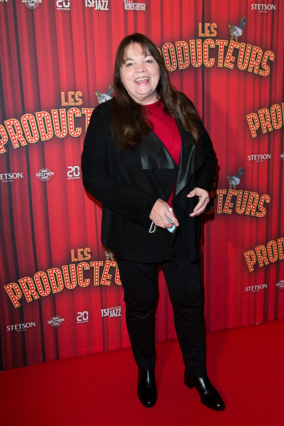 Myriam Boyer assiste à la soirée de gala à l'occasion de la première de la pièce "Les producteurs" au Théâtre de Paris à Paris. Le 2 décembre 2021 © Christophe Clovis / Bestimage