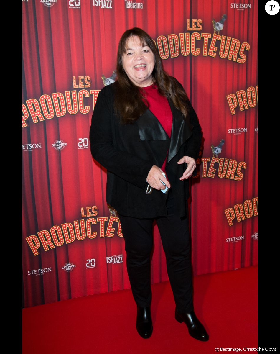 Myriam Boyer assiste à la soirée de gala à l'occasion de la première de la pièce "Les producteurs" au Théâtre de Paris à Paris. Le 2 décembre 2021 © Christophe Clovis / Bestimage