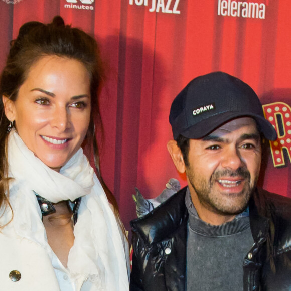 Jamel Debbouze et son épouse Mélissa Theuriau assistent à la soirée de gala à l'occasion de la première de la pièce "Les producteurs" au Théâtre de Paris à Paris. Le 2 décembre 2021 © Christophe Clovis / Bestimage