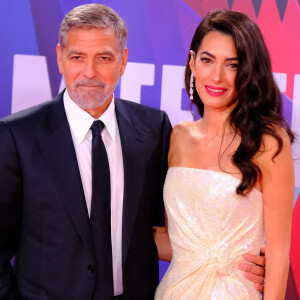 George Clooney et Amal à la première du film "The tender bar" lors du 65ème festival du film de Londres (BFI) le 10 octobre 2021.