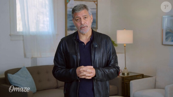 L'acteur George Clooney lors d'une vidéo pour la société américaine Omaze.