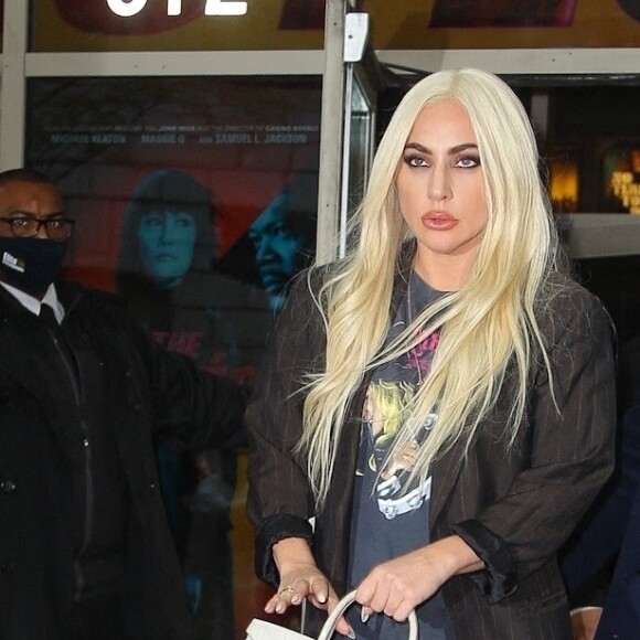 Lady Gaga quitte un événement "Q&A" à New York, à l'occasion de la sortie du film "House of Gucci". Le 17 novembre 2021