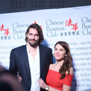 Camille Lacourt et sa compagne Alice Detollenaere (Miss Bourgogne 2010) lors du déjeuner d'affaires "Edition Spéciale Femmes" de la 5ème édition du Chinese Business Club à l'occasion de la journée internationales des droits des femmes au Pavillon Cambon Potel et Chabot, à Paris, France, le 9 mars 2020. © Rachid Bellak/Bestimage