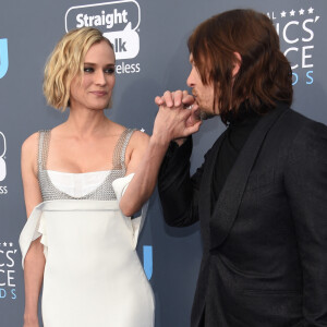 Diane Kruger et son compagnon Norman Reedus lors des "23e Critics Choice Awards" au Barker Hangar à Los Angeles, le 11 janvier 2018. © Chris Delmas/Bestimage