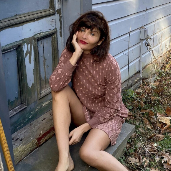 Helena Christensen, top model et ex-compagne de l'acteur Norman Reedus. Décembre 2021.