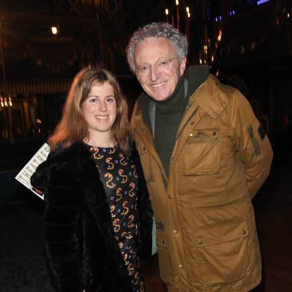 Nelson Monfort avec sa fille - 100ème du spectacle Alex Lutz aux Folies Bergère à Paris le 17 janvier 2020. © Coadic Guirec / Bestimage