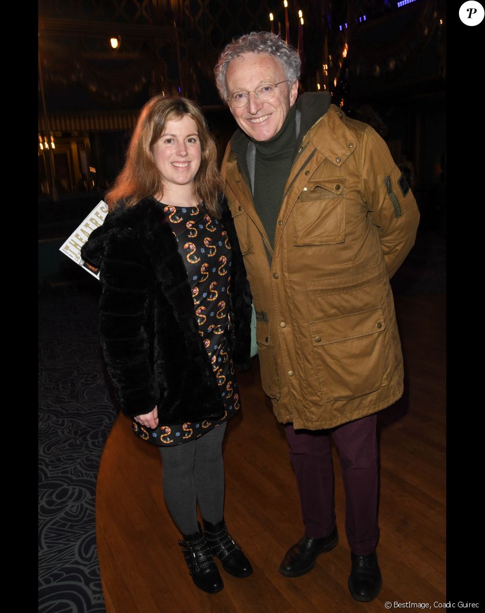 Nelson Monfort avec sa fille - 100ème du spectacle Alex Lutz aux Folies Bergère à Paris le 17 janvier 2020. © Coadic Guirec / Bestimage