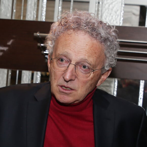 Exclusif - Nelson Monfort lors du déjeuner de la remise de plaque du prix du jury du Championnat du Monde de Cassoulet 2018 au chef Constant dans son restaurant "Le violon d'Ingres" à Paris, France, le 27 Fevrier 2019. © Denis Guignebourg/Bestimage