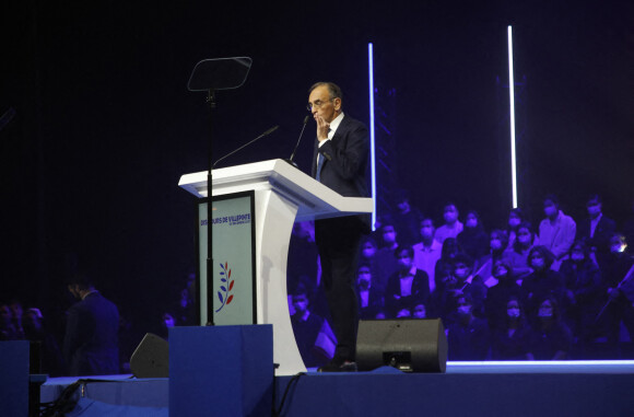 Premier meeting d'Eric Zemmour, candidat à l'élection présidentielle avec son parti "Reconquête !" à Villepinte le 5 décembre 2021