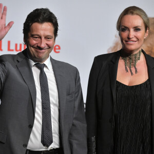 Laurent Gerra et sa compagne Christelle Bardet lors de la remise du prix Lumière 2018 au 10ème festival Lumières au palais des congrès de Lyon. © Giancarlo Gorassini / Bestimage 