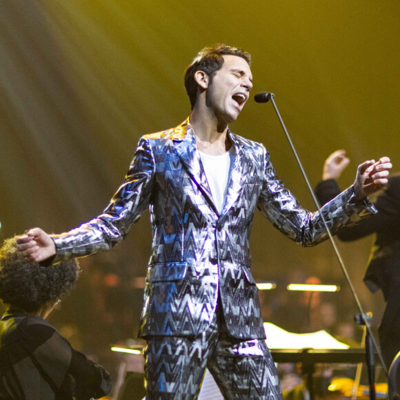 Exclusif - Mika Symphonique en concert à la Philharmonie de Paris avec l'Orchestre National d'Ile-de-France. © Cyril Moreau / Bestimage 