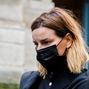 Fauve Hautot - Arrivées aux Obsèques du danseur étoile Patrick Dupond en l'église Saint-Roch à Paris, France, le 11 mars 2021.