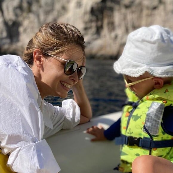 Ophélie Meunier et son fils Joseph sur Instagram, le 10 août 2021.