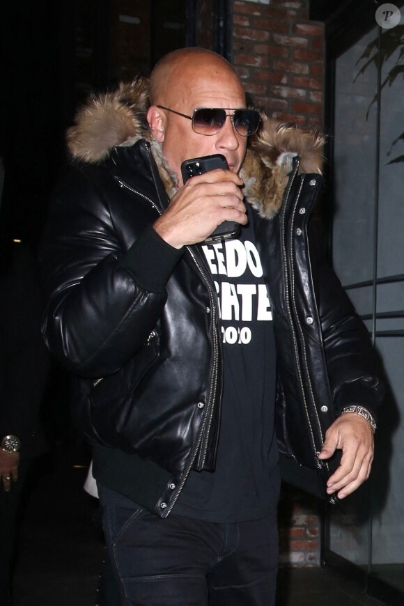 Vin Diesel arrive à la soirée d'anniversaire de F. Montana à Los Angeles, le 9 novembre 2021.