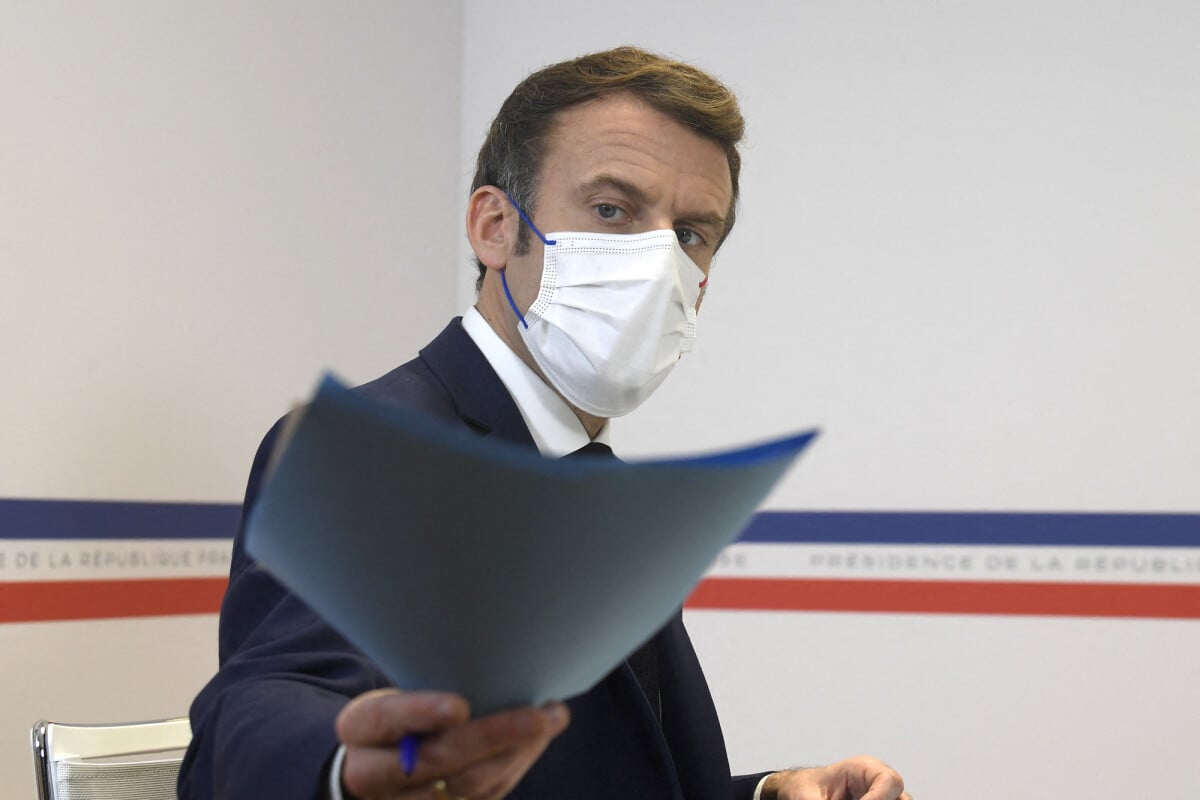 Photo : Le président de la République française, Emmanuel Macron lors d ...