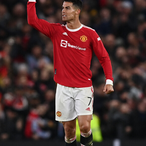 Cristiano Ronaldo - Match de Ligue Des Champions "Manchester United - Atalanta Bergame (3-2)" au stade Old Trafford à Manchester, le 20 octobre 2021.