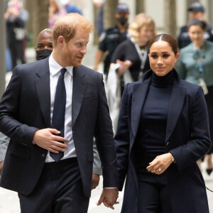 Le prince Harry, duc de Sussex, et Meghan Markle, duchesse de Sussex, à leur arrivée au Mémorial du 11 septembre et au One World Trade Center à New York.