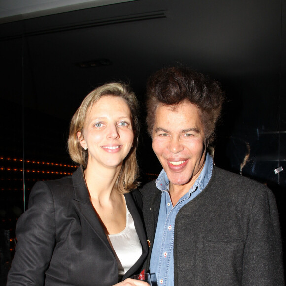 Exclusif - Igor Bogdanoff et sa femme Amélie de Bourbon Parme - Steevy Boulay fête son 34ème anniversaire dans le bar restaurant le "Who's" dans le Marais à Paris le 19 février 2014.