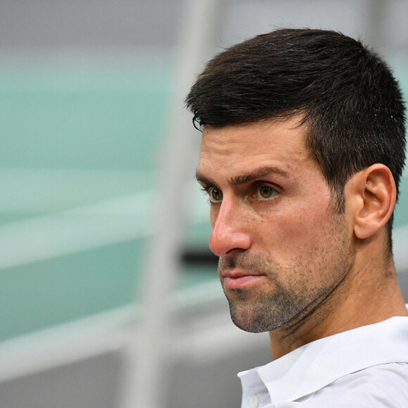 Novak Djokovic - Novak Djokovic remporte la finale homme du Rolex Paris Masters face à Daniil Medvedev le 7 novembre 2021. © Veeren/Bestimage