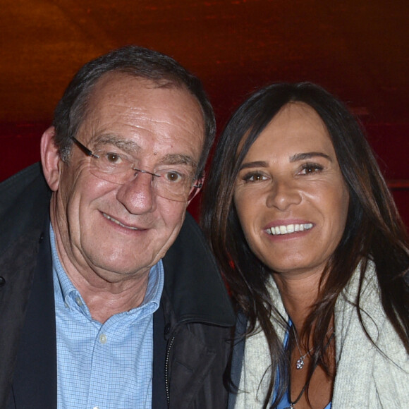 Exclusif - Jean-Pierre Pernaut et sa femme Nathalie Marquay - Les célébrités assistent au One Woman Show de l'humoriste E.Poux "Le syndrome du Playmobil" au Casino de Paris, France, le 15 avril 2019. © Giancarlo Gorassini/Bestimage