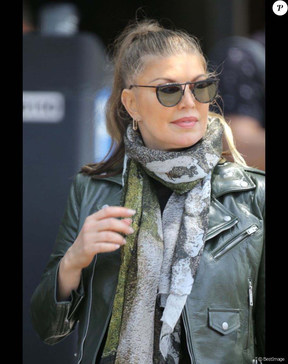Fergie sort d'un dîner au Fresco à Los Angeles le 10 juillet 2019.