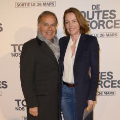 Patrice Dominguez et sa femme Cendrine - Avant-première du film "De Toutes Nos Forces" au Gaumont Opéra à Paris, le 17 mars 2014.