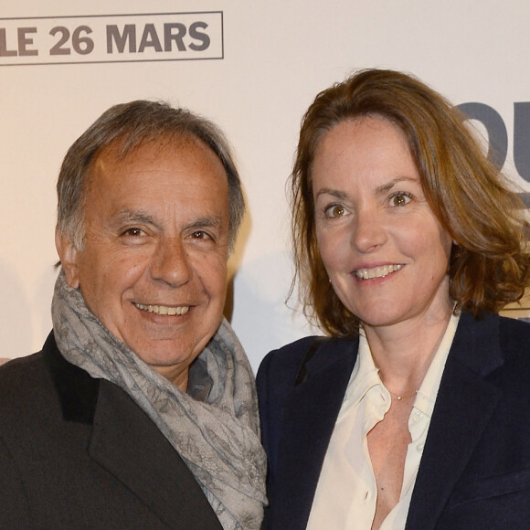 Patrice Dominguez et sa femme Cendrine - Avant-première du film "De Toutes Nos Forces" au Gaumont Opéra à Paris, le 17 mars 2014.