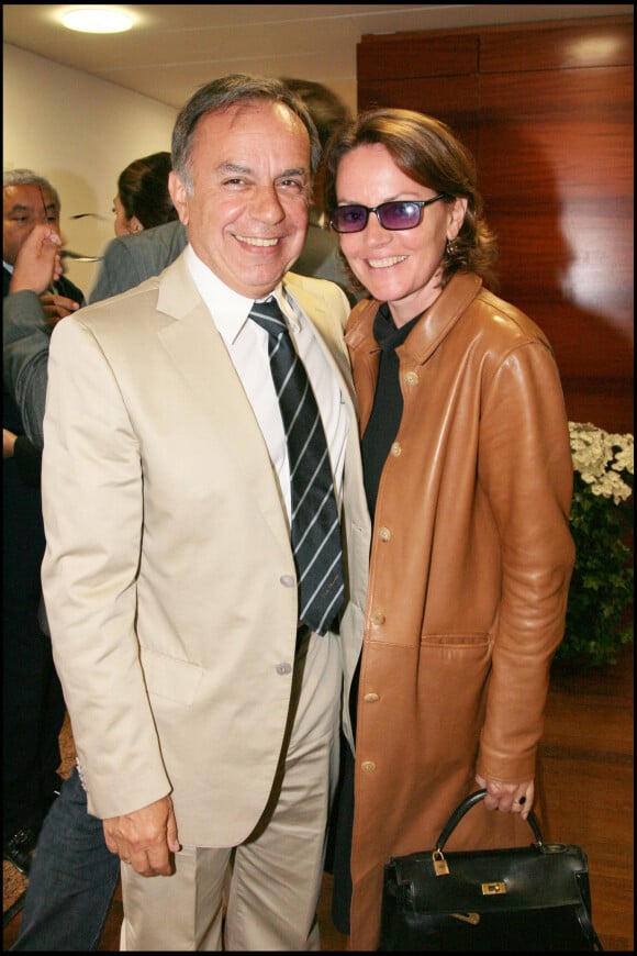 Patrice Dominguez et sa femme Cendrine - Tournoi de tennis de Roland Garros